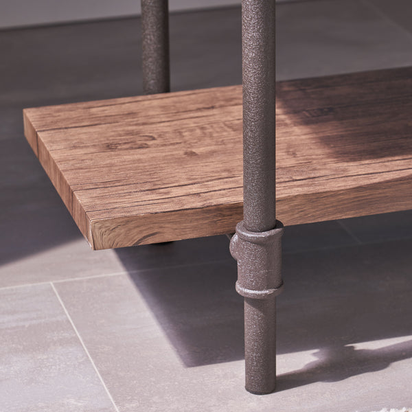 Gdf Studio Riley Industrial Pipe Design 3-Shelf Etagere Bookcase