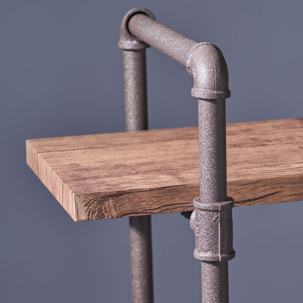 Gdf Studio Riley Industrial Pipe Design 3-Shelf Etagere Bookcase