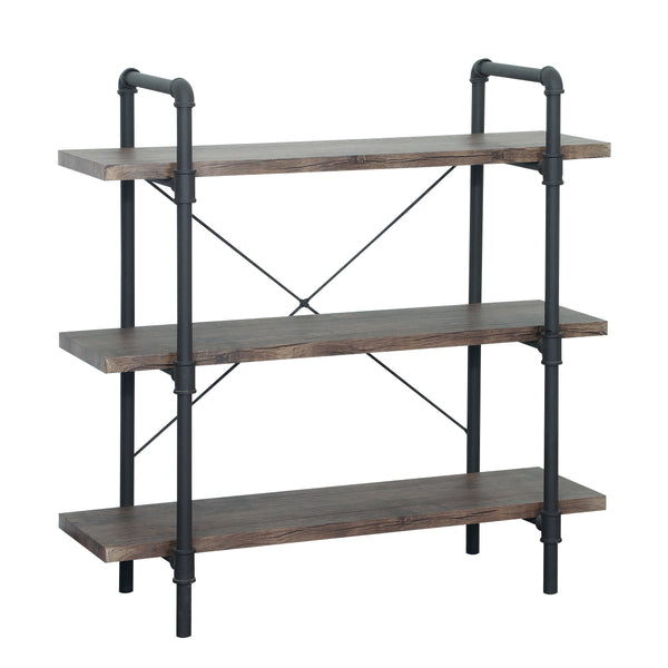 gdf studio Riley Industrial Pipe Design 3-Shelf Etagere Bookcase
