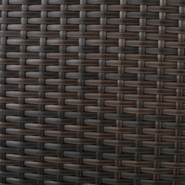 Gdf Studio Riley Outdoor Multi-brown Wicker Circular Foldable Dining Table