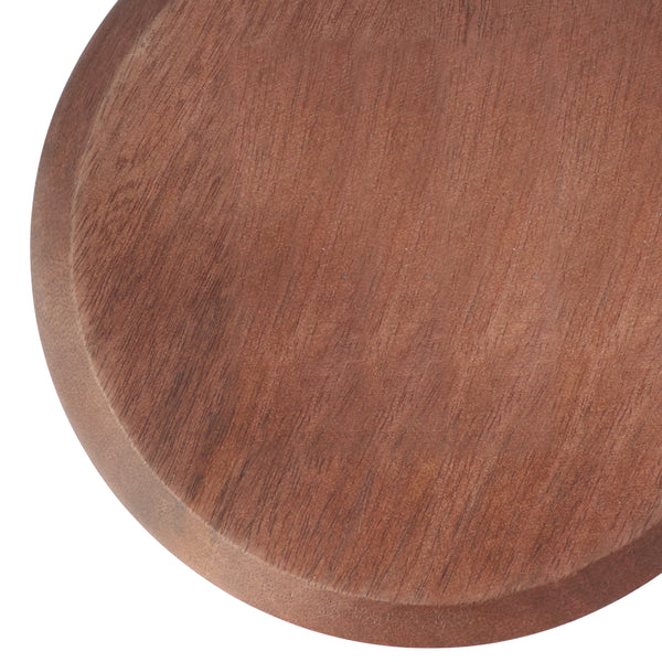 Gdf Studio Rivet Boho Handcrafted Mango Wood Hurricane Candle Holder Natural And Nickel