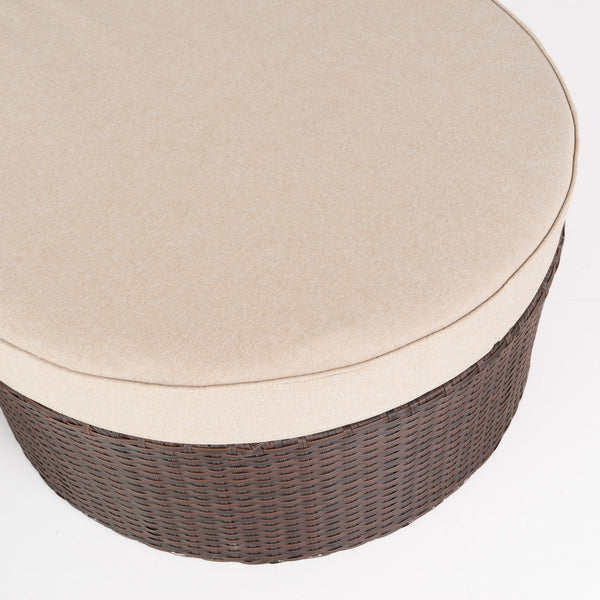 Gdf Studio Riviera 8pc Outdoor Sectional Sofa Set W/ Storage Trunks