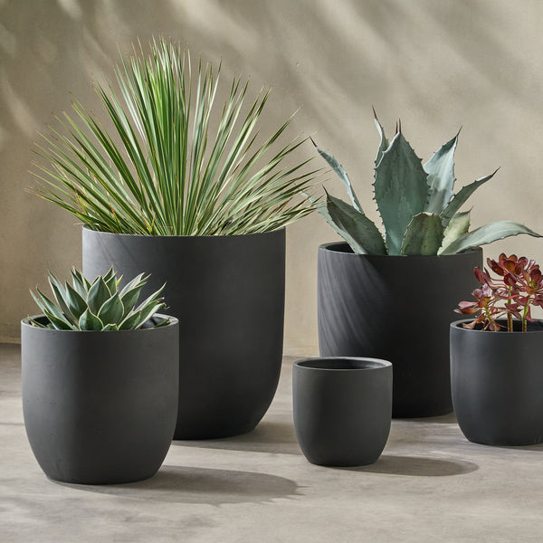 gdf studio Rochelle Outdoor Cast Stone Planters (Set of 5)