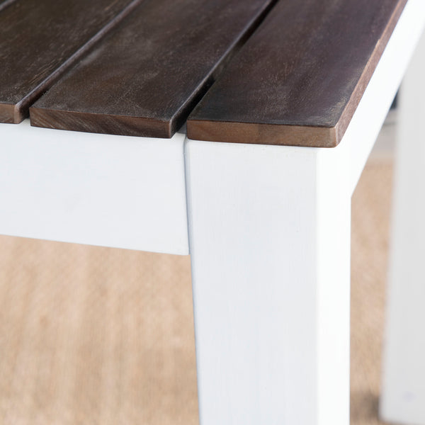Gdf Studio Rodanthe Outdoor Dark Brown Finished Acacia Wood Dining Table