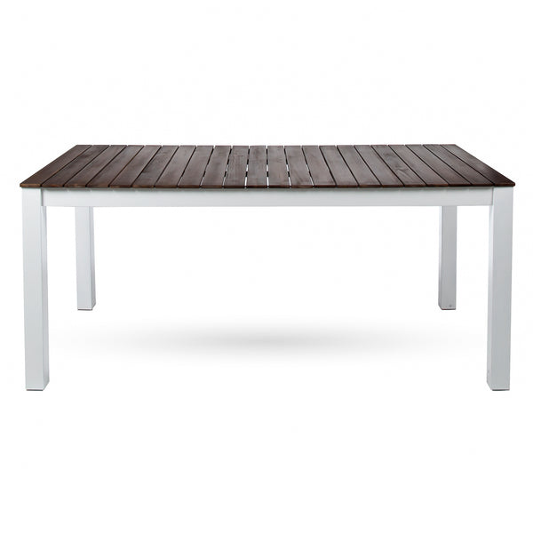 gdf studio Rodanthe Outdoor Dark Brown Finished Acacia Wood Dining Table