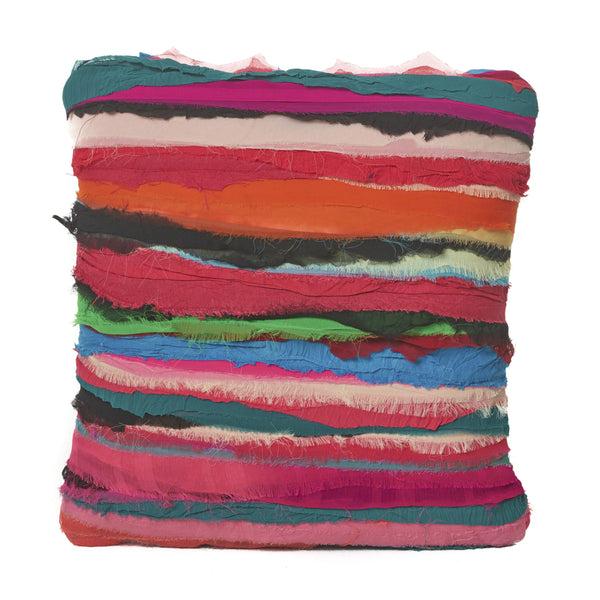 gdf studio Rooney Handcrafted Boho Recycled Fabric Pillow