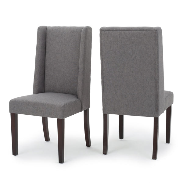 Gdf Studio Rory Contemporary Fabric Upholstered Wingback Dining Chairs (Set Of 2)
