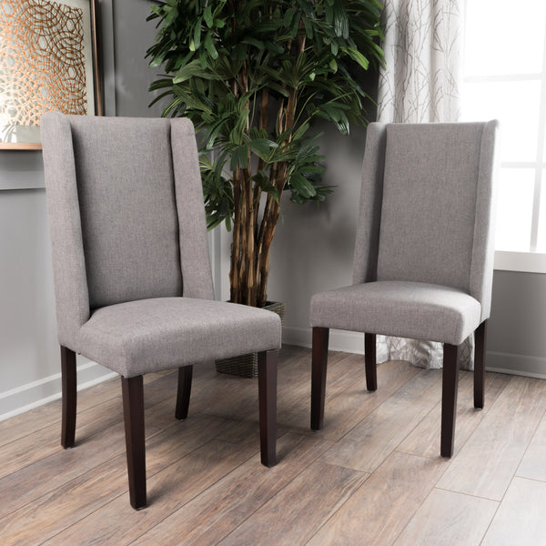 Gdf Studio Rory Contemporary Fabric Upholstered Wingback Dining Chairs (Set Of 2)