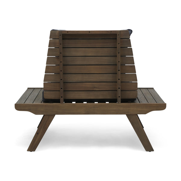 Gdf Studio Rosalind Outdoor 2 Seater Acacia Wood Club Chairs And Side Table Set
