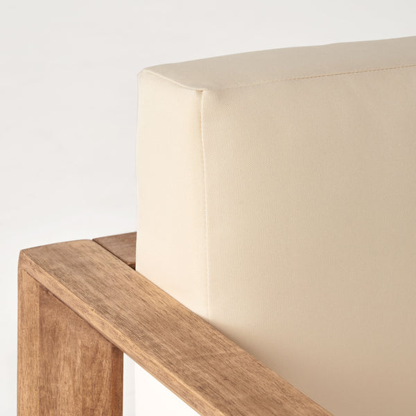 Gdf Studio Rosemary Outdoor 4 Seater Acacia Wood Chat Set