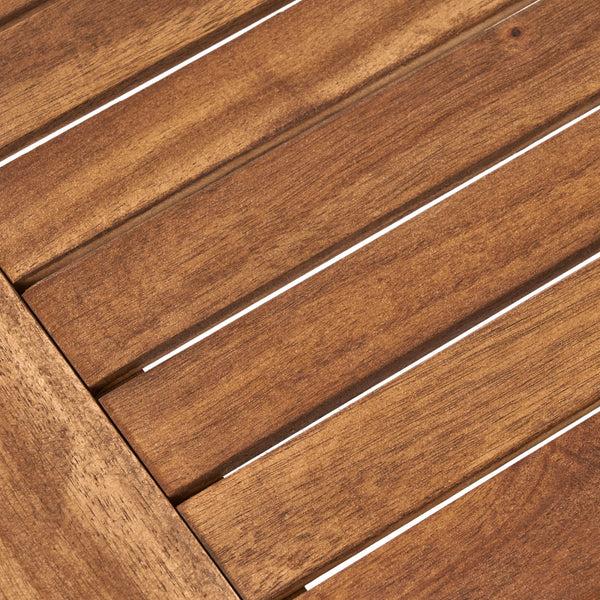 Gdf Studio Rosemary Outdoor 4 Seater Acacia Wood Chat Set