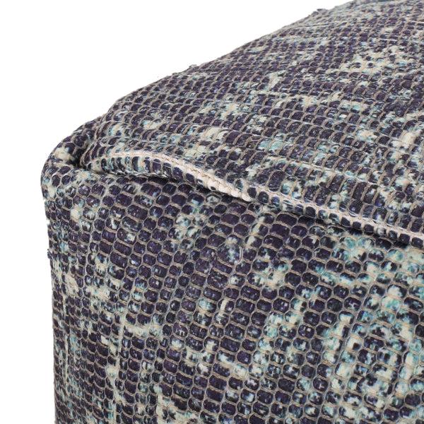 Gdf Studio Rossburg Traditional Handcrafted Chindi Cube Pouf
