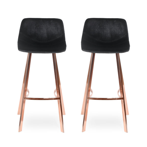 gdf studio Rubani Modern Glam Velvet Bar Stool (Set of 2)