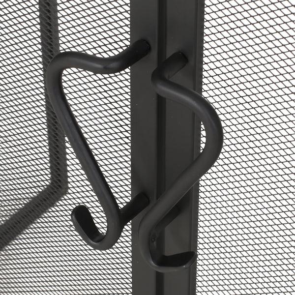Gdf Studio Rue Modern Iron Folding Fireplace Screen With Door And Tools