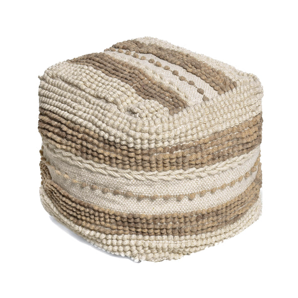 Gdf Studio Rut Contemporary Handcrafted Fabric Cube Pouf