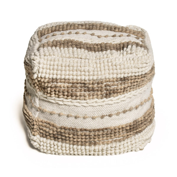 Gdf Studio Rut Contemporary Handcrafted Fabric Cube Pouf