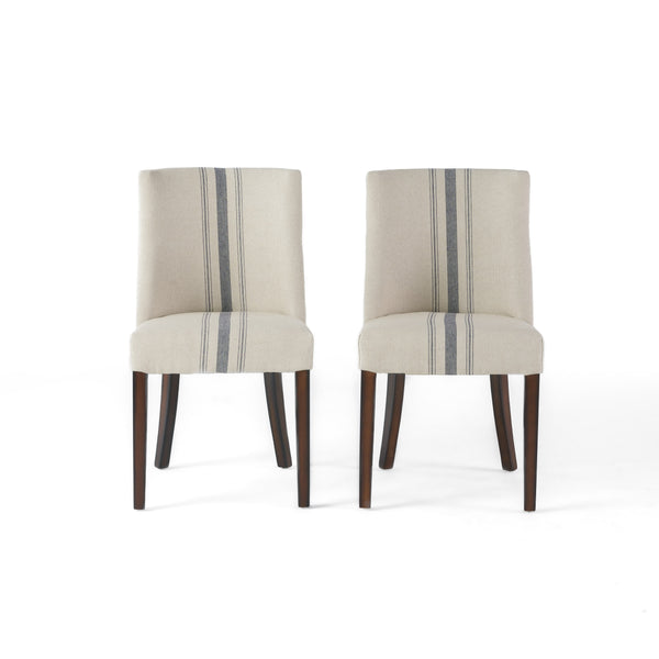 gdf studio Rydel Stripe Fabric Dining Chairs (Set of 2)