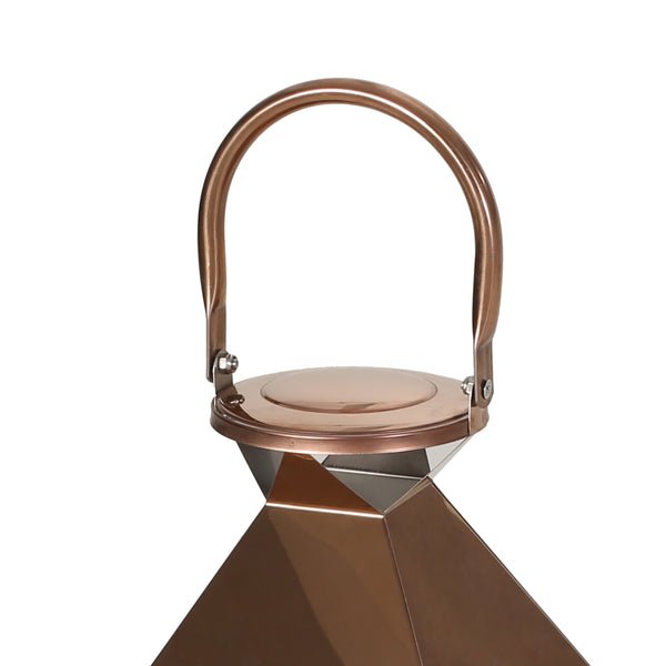 Gdf Studio Sabina 16" Modern Outdoor Stainless Steel Lantern