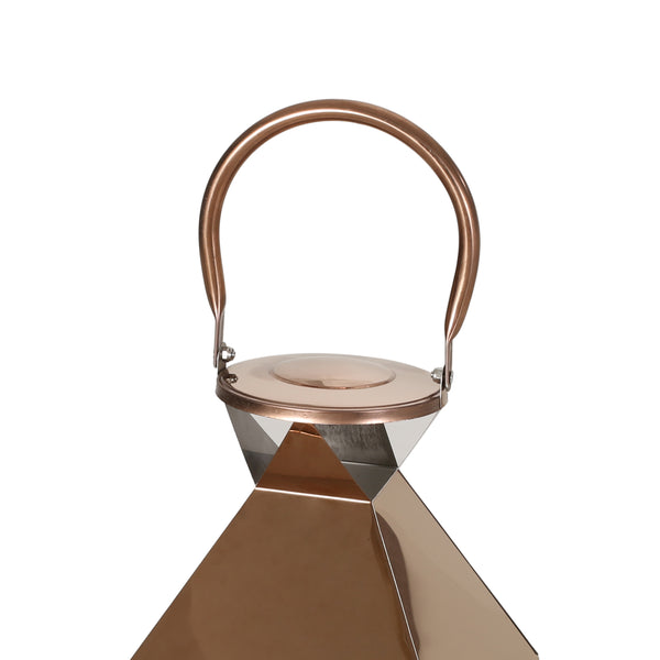 Gdf Studio Sabina 22" Modern Outdoor Stainless Steel Lantern