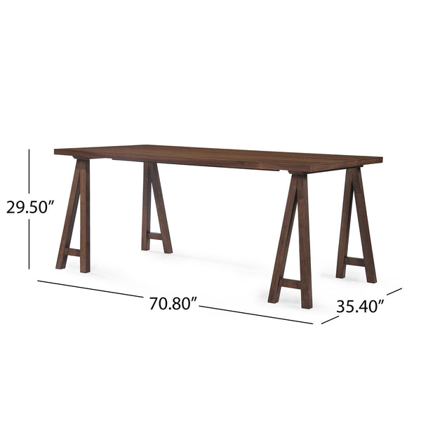 Gdf Studio Sabrina Mid Century Modern Wood Dining Table