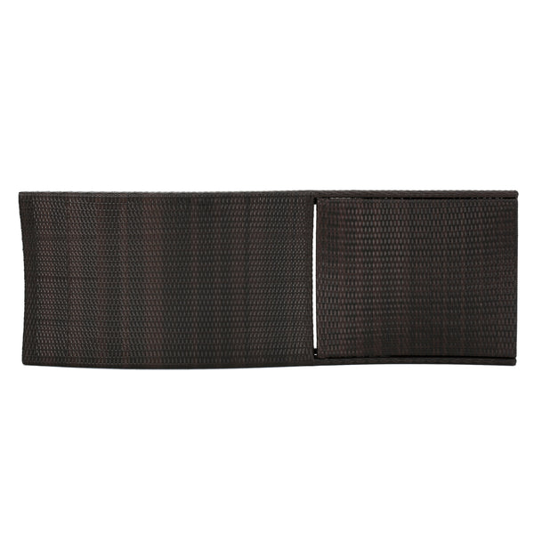 Gdf Studio Salem Brown Wicker Curved Outdoor Chaise Lounge Chair W/ Adjustable Angle Back