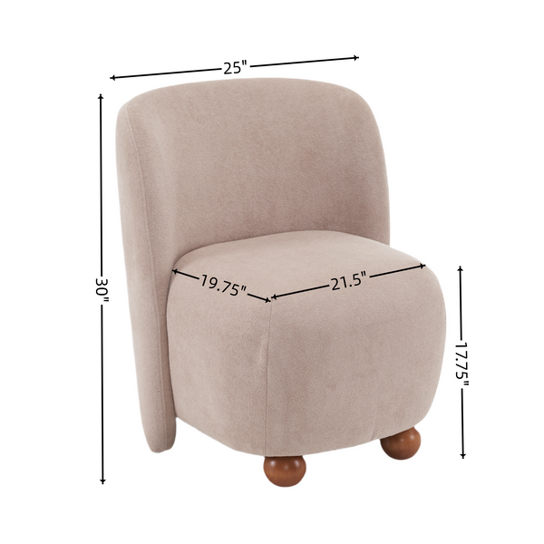 Gdf Studio Sallia Ultra-Soft Modern Low-Back Armless Accent Chair Multiple Color