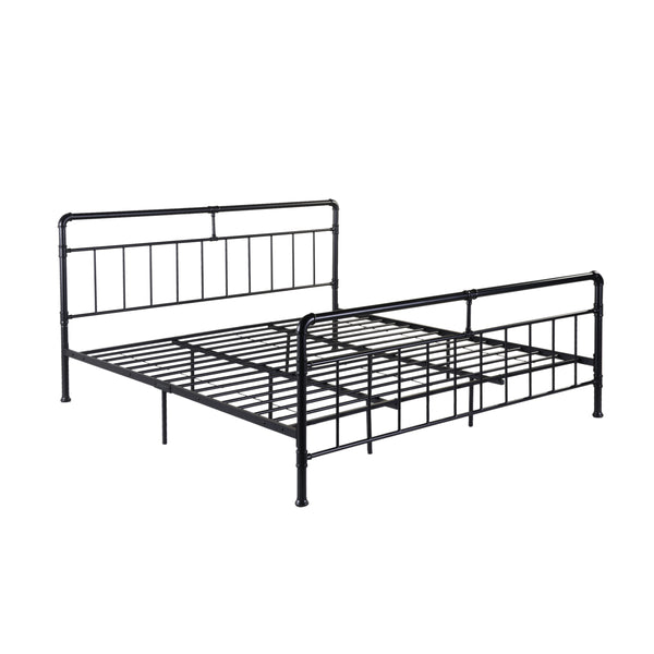 Gdf Studio Sally King-Size Iron Bed Frame Minimal Industrial