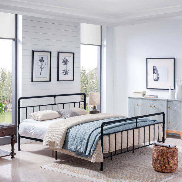 gdf studio Sally King-Size Iron Bed Frame Minimal Industrial