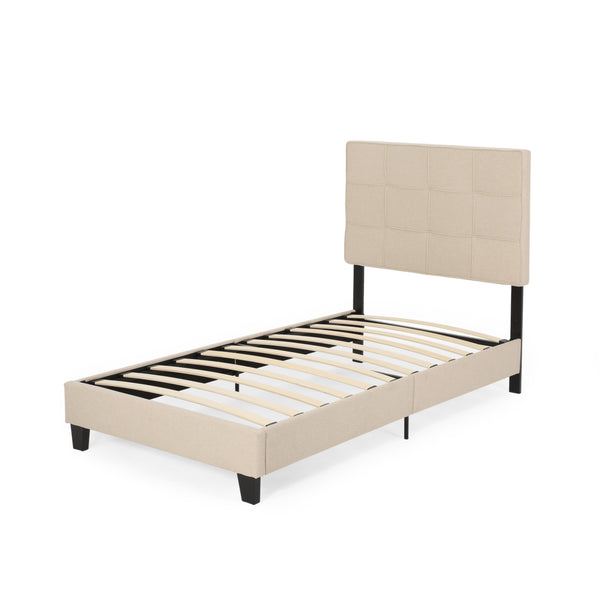 gdf studio Salome Fully-Upholstered Platform Bed Frame Low-Profile Contemporary
