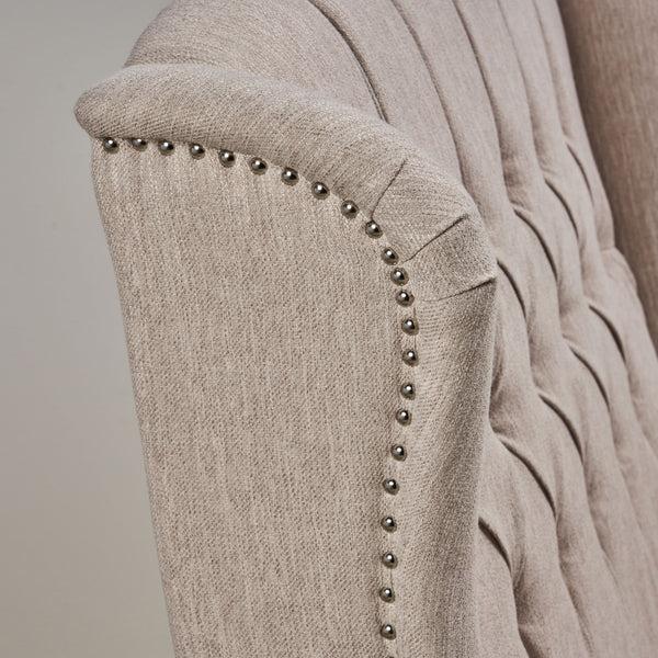 Gdf Studio Salome Oversized Tufted Wingback Fabric Push Back Recliner