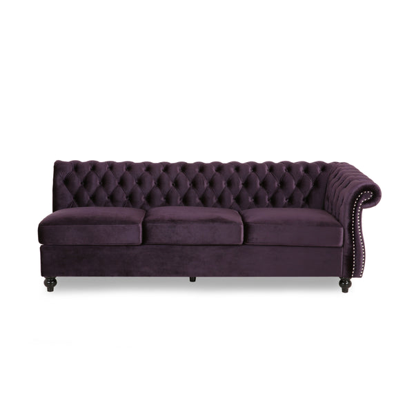 Gdf Studio Samantha 7 Seater Tufted Velvet Chesterfield Sectional