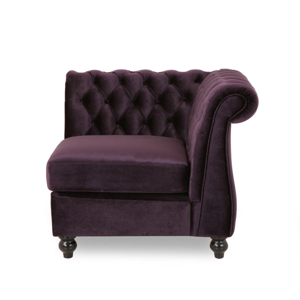 Gdf Studio Samantha 7 Seater Tufted Velvet Chesterfield Sectional