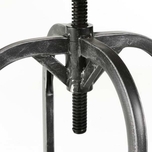 Gdf Studio Samthorn Metal Industrial Adjustable Barstool With Backrest