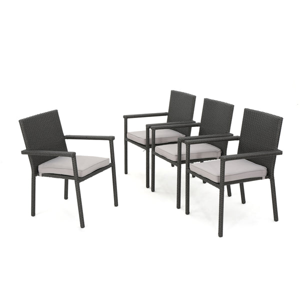 gdf studio San Tropez Outdoor Dining Chairs with Water Resistant Cushions (Set of 4)