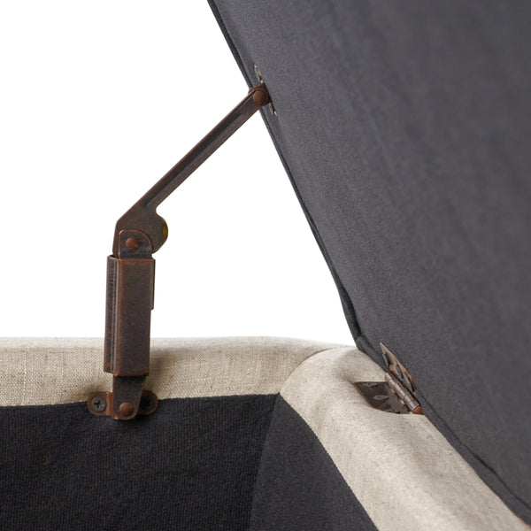 Gdf Studio Santa Rosa Beige Tufted Fabric Storage Ottoman