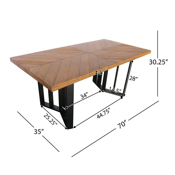 Gdf Studio Santa Rosa Outdoor Finish Light Weight Concrete Dining Table