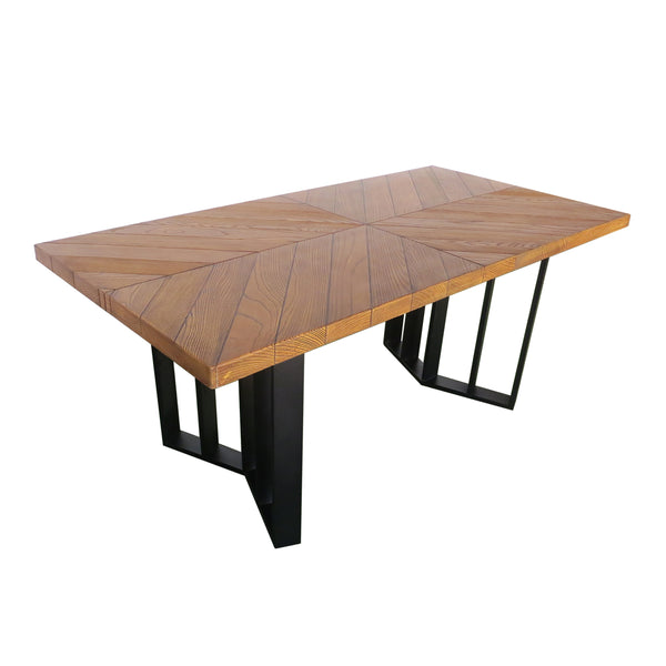 gdf studio Santa Rosa Outdoor Finish Light Weight Concrete Dining Table