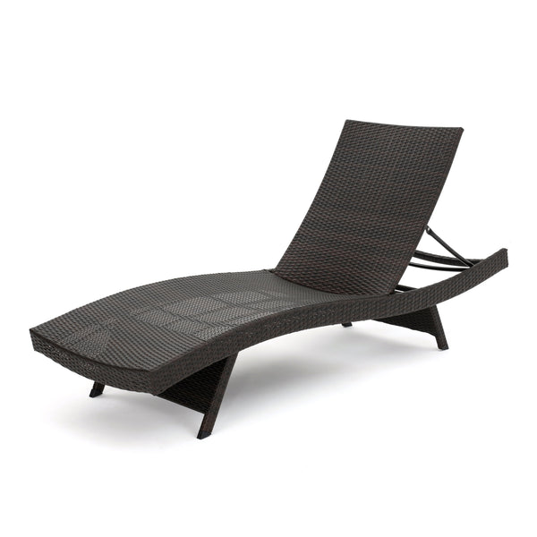 gdf studio Savana Outdoor Patio Wicker Lounge with Cover