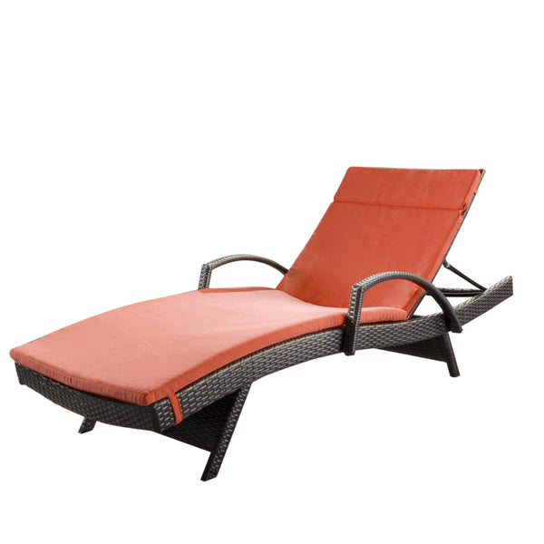 gdf studio Savana Outdoor Wicker Lounge with Arms with Water Resistant Cushion