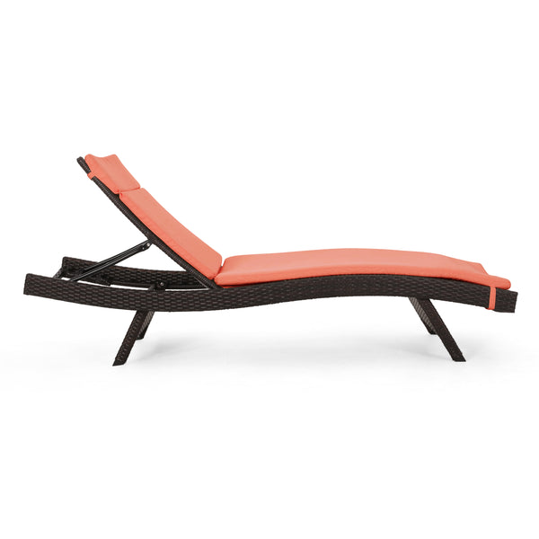 gdf studio Savana Outdoor Wicker Lounge with Water Resistant Cushion