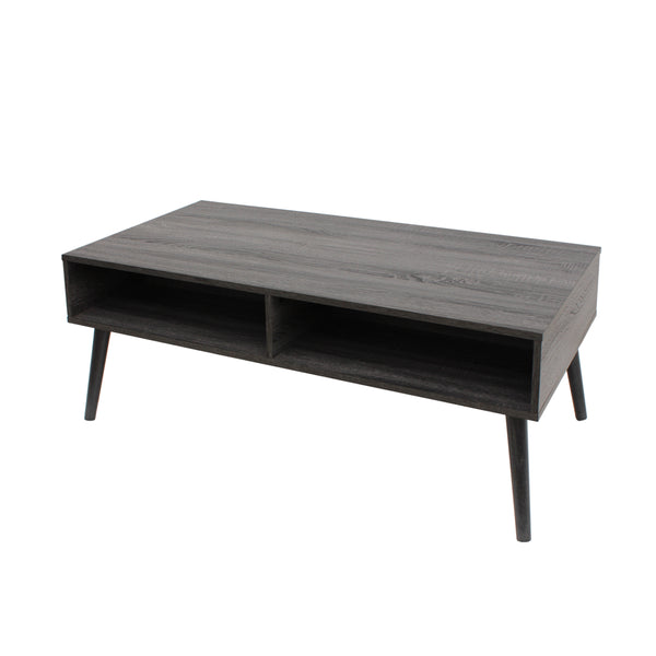 gdf studio Savone Mid Century Modern Faux Wood Overlay Coffee Table