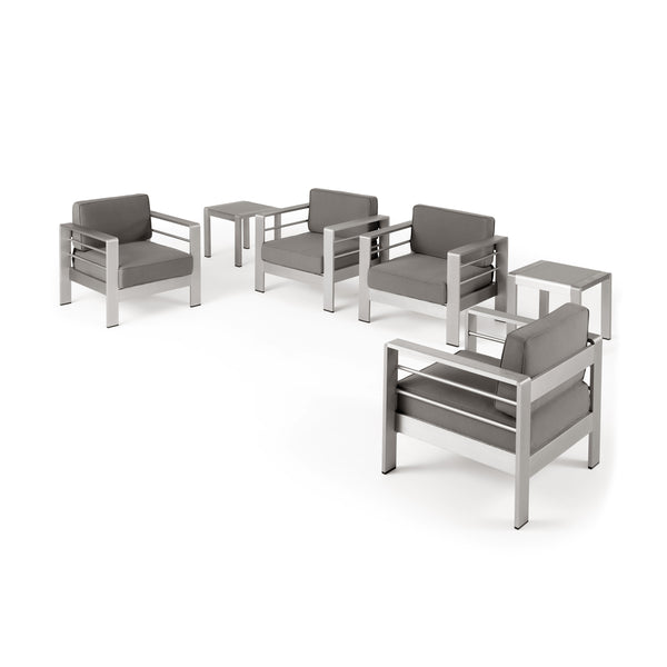 gdf studio Scalett Coral Outdoor 4 Seater Club Chair and Table Set