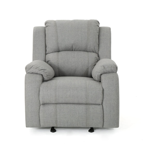 Gdf Studio Scarlett Contemporary Pillow Top Fabric Upholstered Gliding Recliner Chair