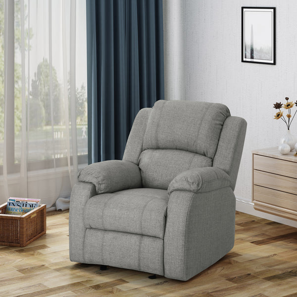 Gdf Studio Scarlett Contemporary Pillow Top Fabric Upholstered Gliding Recliner Chair