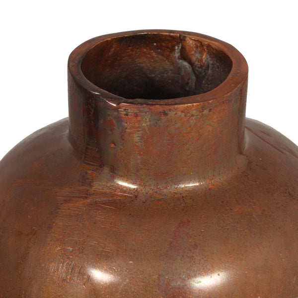 Gdf Studio Schramling Handcrafted Aluminum Bottle Vase Burnt Copper