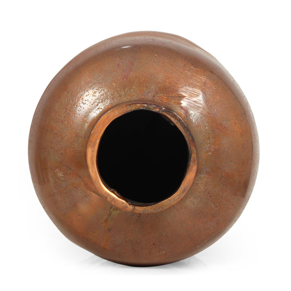 Gdf Studio Schramling Handcrafted Aluminum Bottle Vase Burnt Copper