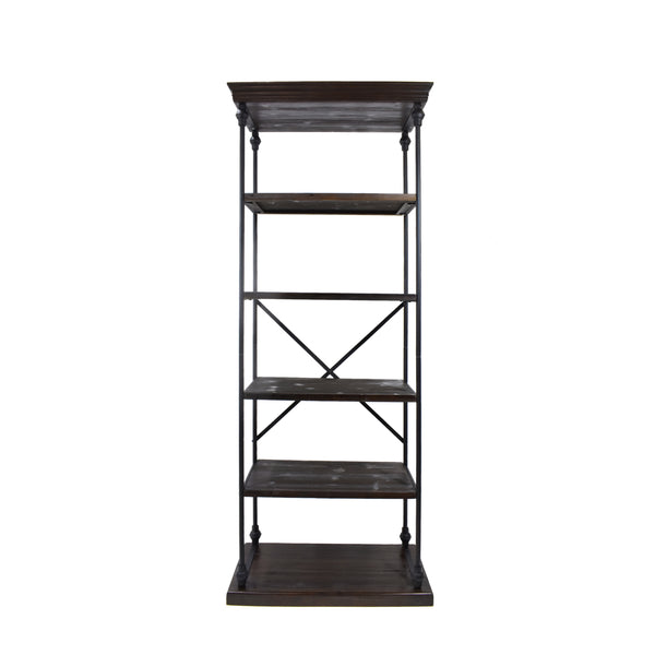 Gdf Studio Scilla 5-Shelf Wood & Metal Etagere Bookcase