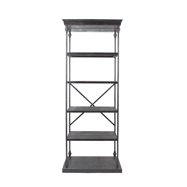 gdf studio Scilla 5-Shelf Wood & Metal Etagere Bookcase