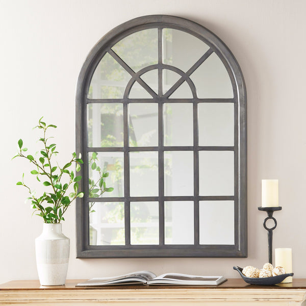gdf studio Sebastiane Traditional Arched Windowpane Mirror
