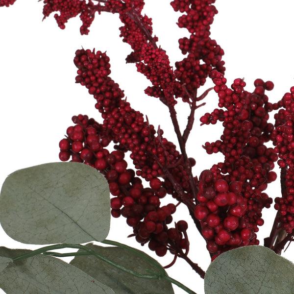 Gdf Studio Sedlari 5-foot Eucalyptus Artificial Garland With Berries Green And Red